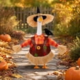 thumbnail image 1 of Scarecrow Porch Goose Outfits 23 Inch, Porch Goose Fall Outfit For Outdoor Usage, Fits Plastic Cement Goose Statue, Garden Goose Outfits For Lawn Yard Patio Autumn Party, 1 of 6