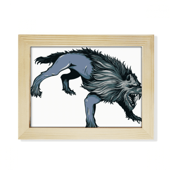 Scared Cheetah Animal Art Grain Desktop Photo Frame Picture Art Decoration Painting 6x8 inch