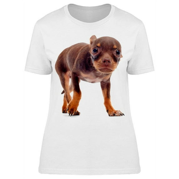 Scared Chihuahua, Standing T-Shirt Women -Image by Shutterstock, Female Medium