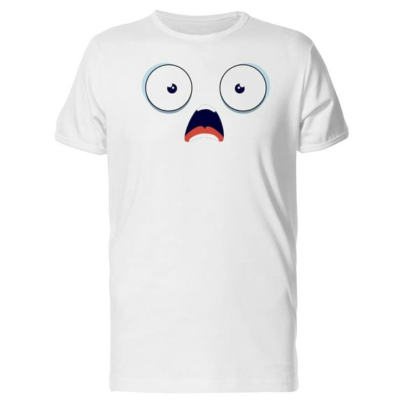 Scared Emoticon Face Kawaii T-Shirt Men -Image by Shutterstock, Male x-Large