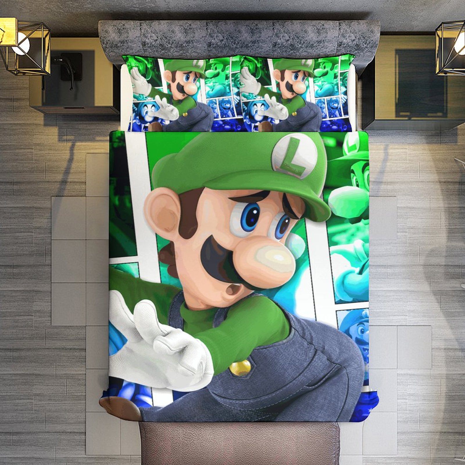 Scared Game Luigi's Mansion 3 Piece Bedding Sets Decor Comforter Sets