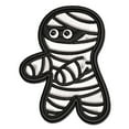 thumbnail image 1 of Scared Halloween Mummy Applique Multi-Color Embroidered Hook & Loop Patch - 3 Inch Medium, 1 of 5