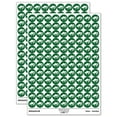 thumbnail image 1 of Scared Hissing Black Cat Halloween 200+ Round Stickers - Dark Green - Matte Finish - 0.50" Size, 1 of 3