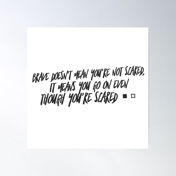 Scared Poster Wall Art, Modern Wall Decor, 16x16 UNFRAMED