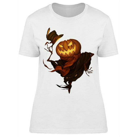 Scared Pumpkin Tee Women's -Image by Shutterstock