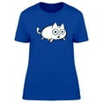 thumbnail image 1 of Scared White Kitten Cartoon T-Shirt Women -Image by Shutterstock, Female Medium, 1 of 2
