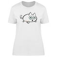 thumbnail image 1 of Scared White Kitten Cartoon T-Shirt Women -Image by Shutterstock, Female Medium, 1 of 2