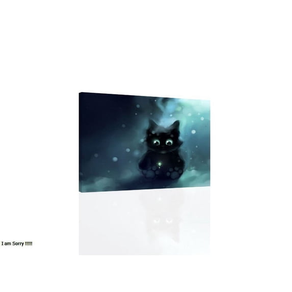 Scaredy Cat - Canvas OR Print Wall Art