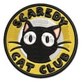 thumbnail image 1 of Scaredy Cat Club Applique Multi-Color Embroidered Hook & Loop Patch - 2.0 Inch Mini, 1 of 5