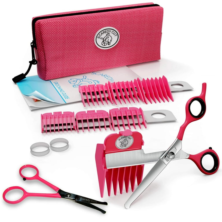 Scaredy Cut Silent Pet Grooming Kit Right-Handed Pink 4.5