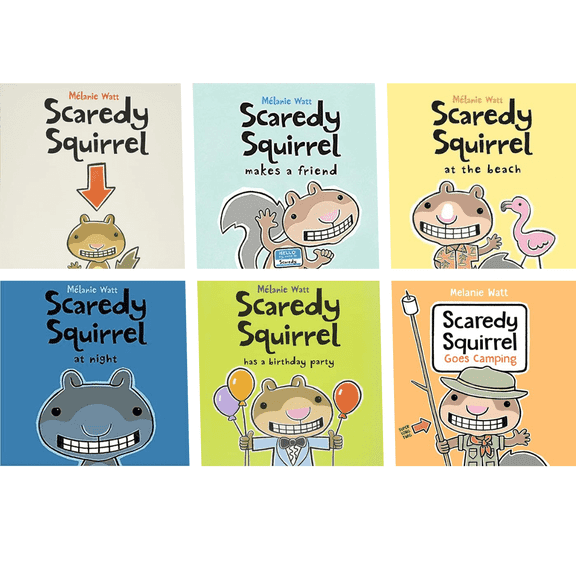 Scaredy Squirrel Series 6 Book Set : Scaredy Squirrel; Scaredy Squirrel Makes a Friend; Scaredy Squirrel at the Beach; Scaredy Squirrel at Night