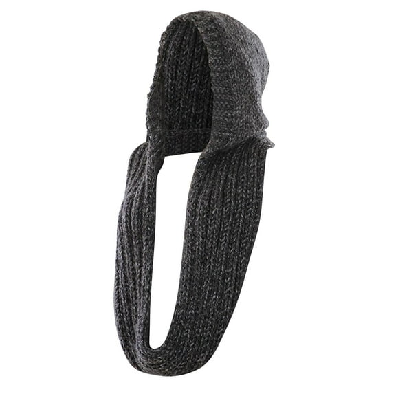 Scarf 5 Colors Autumn Winter Women Outdoor Thick Outdoor Warm Keeping Solid Color Soft Casual Knitted Hooded Shawl Wraps For Women