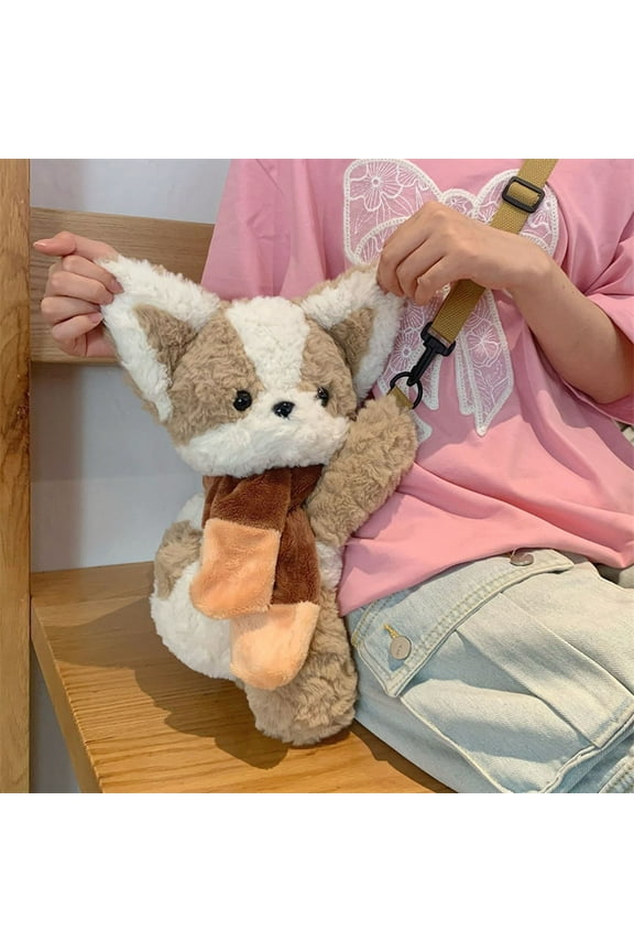Scarf And Dog Figure Little Corgi Doll Crossbody Bag, Xinsrenus Under $5! Scarf And Dog Figure Little