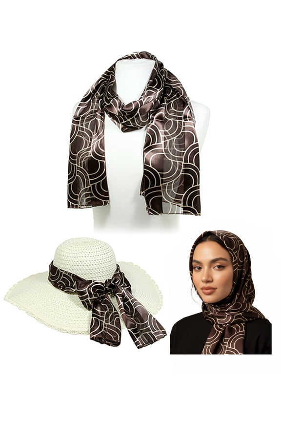 Scarf Chain Print Scarves - Red - SF-SSPO3835RD