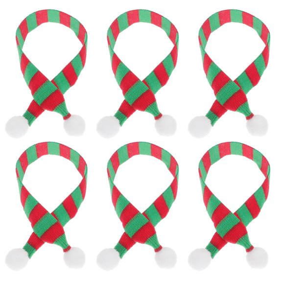 Scarf Christmas Party Mini Snowman Knitbottle Scarves Xmas Miniature Pet Birthday Supplies Small Favors Knitted