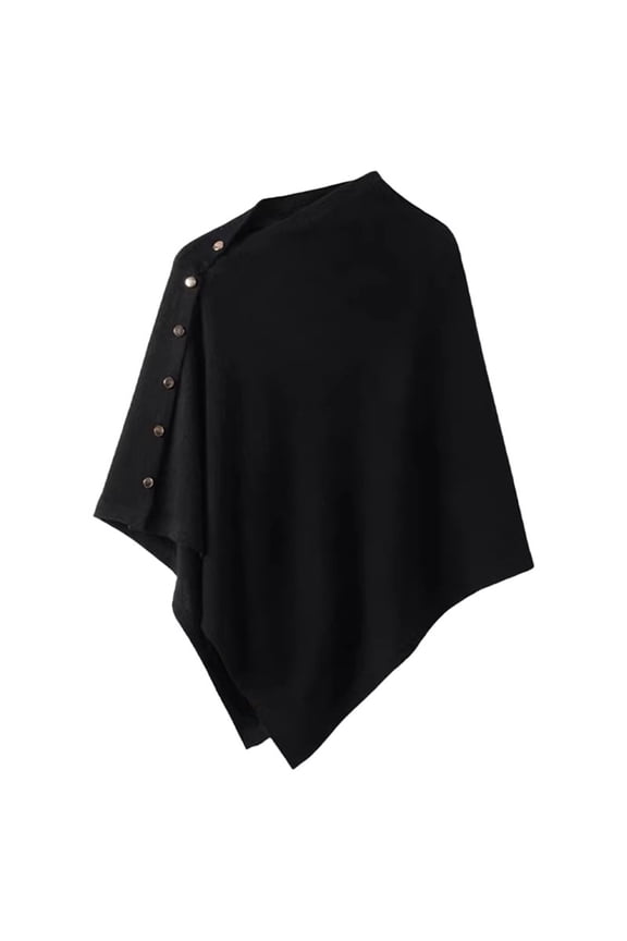 Scarf For Women Casual Black Lightweight Button Shawl Wrap For Spring Summer Fall Soft Breathable Scarf
