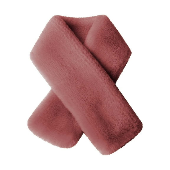 Scarf For Women Collar Scarf Men Keep Neck Wrap Scarf Fleece Outdoors Woolen Plush Scarves Winter Warmer Men Women Red Scarf