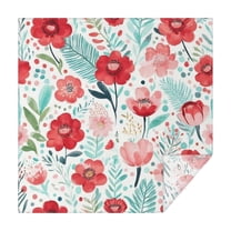 Pioneer Flower Floral Print Pattern Square Tablecloth,Waterproof Square Table Cover,Wipeable Spillproof Washable Table Cover for Home Kitchen Party Decor 42"X42"(107x107cm)