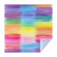 thumbnail image 1 of Colorful Watercolor Stripe Pattern Square Tablecloth,Waterproof Square Table Cover,Wipeable Spillproof Washable Table Cover for Home Kitchen Party Decor 60"x60"(152x152cm), 1 of 6