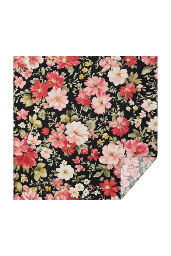 Pioneer Flower Floral Print Pattern Square Tablecloth,Waterproof Square Table Cover,Wipeable Spillproof Washable Table Cover for Home Kitchen Party Decor 42"X42"(107x107cm)