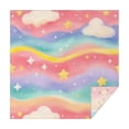 thumbnail image 1 of Dreamy Pastel Wave Pattern Square Tablecloth,Waterproof Square Table Cover,Wipeable Spillproof Washable Table Cover for Home Kitchen Party Decor 52"x52"(132x132cm), 1 of 6