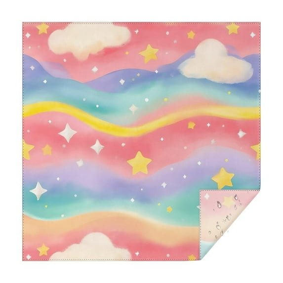 Dreamy Pastel Wave Pattern Square Tablecloth,Waterproof Square Table Cover,Wipeable Spillproof Washable Table Cover for Home Kitchen Party Decor 52"x52"(132x132cm)