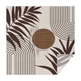 thumbnail image 1 of Brown Boho Geometric and Plant Pattern Square Tablecloth,Waterproof Square Table Cover,Wipeable Spillproof Washable Table Cover for Home Kitchen Party Decor 42"X42"(107x107cm), 1 of 6