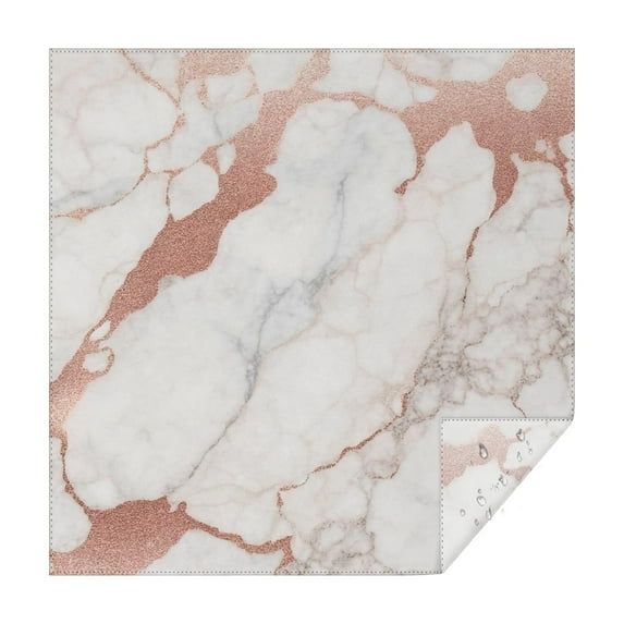 White Rose Gold Marble Pattern Square Tablecloth,Waterproof Square Table Cover,Wipeable Spillproof Washable Table Cover for Home Kitchen Party Decor 60"x60"(152x152cm)