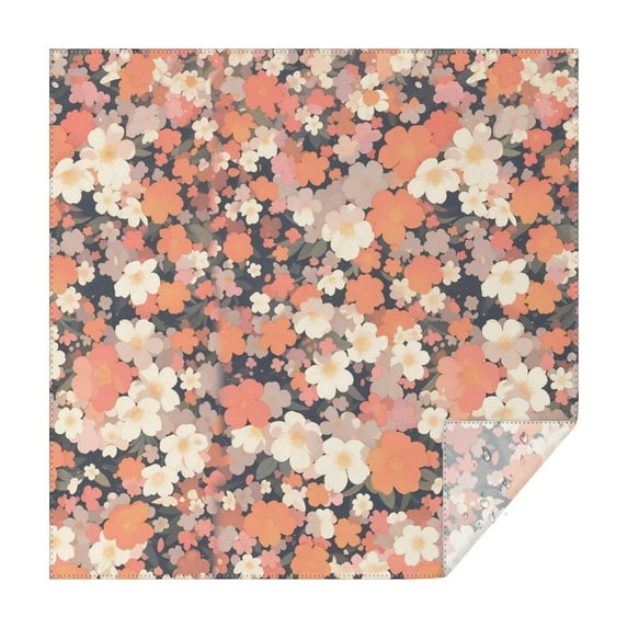 Pioneer Flower Floral Print Pattern Square Tablecloth,Waterproof Square Table Cover,Wipeable Spillproof Washable Table Cover for Home Kitchen Party Decor 42"X42"(107x107cm)