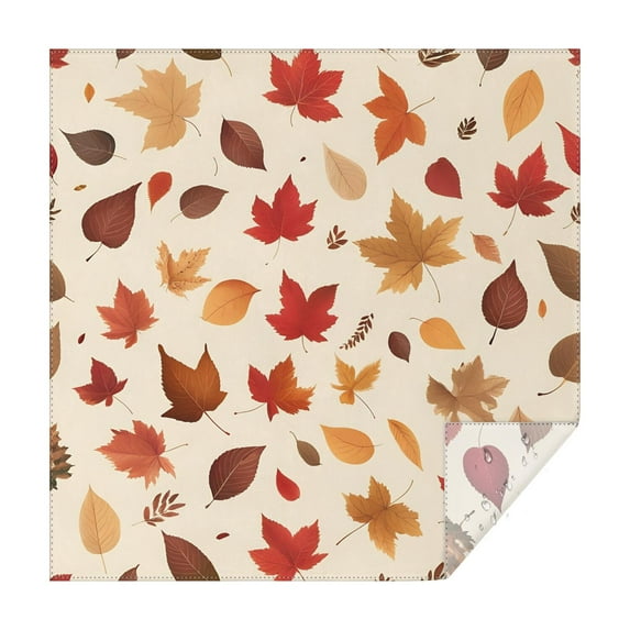 Autumn Fall Leaves Pattern Square Tablecloth,Waterproof Square Table Cover,Wipeable Spillproof Washable Table Cover for Home Kitchen Party Decor 42"X42"(107x107cm)
