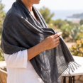 thumbnail image 1 of Scarf For Women Soft Thin Lightweight Long Solid Scarves Elegant Versatile Tassel Wrap Shawl, 1 of 5