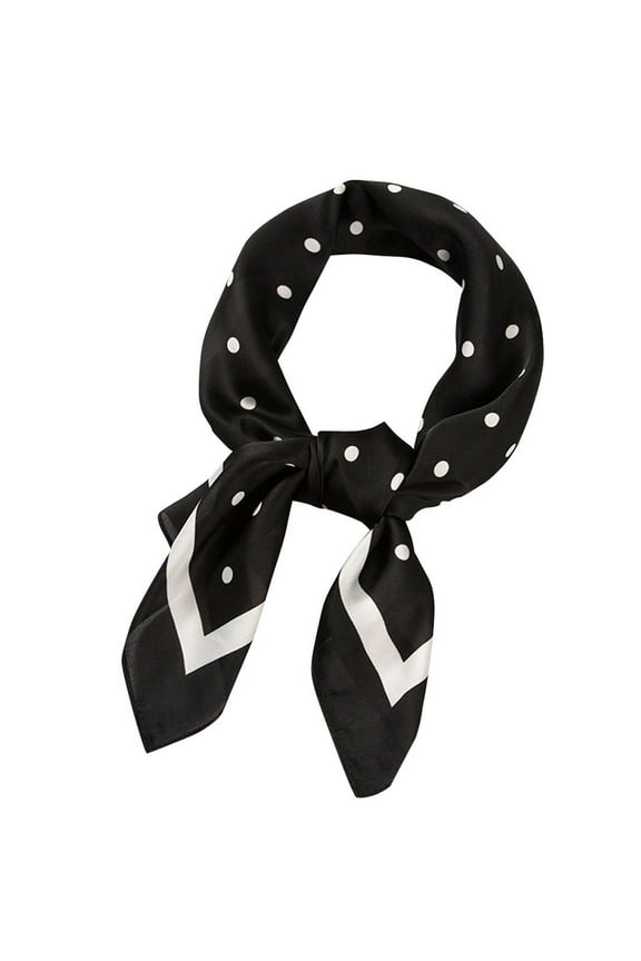 Scarf For Women Winter 70x70cm Women Polka Dot Square Ribbon Scarves Kerchief Neck Womens Scarves