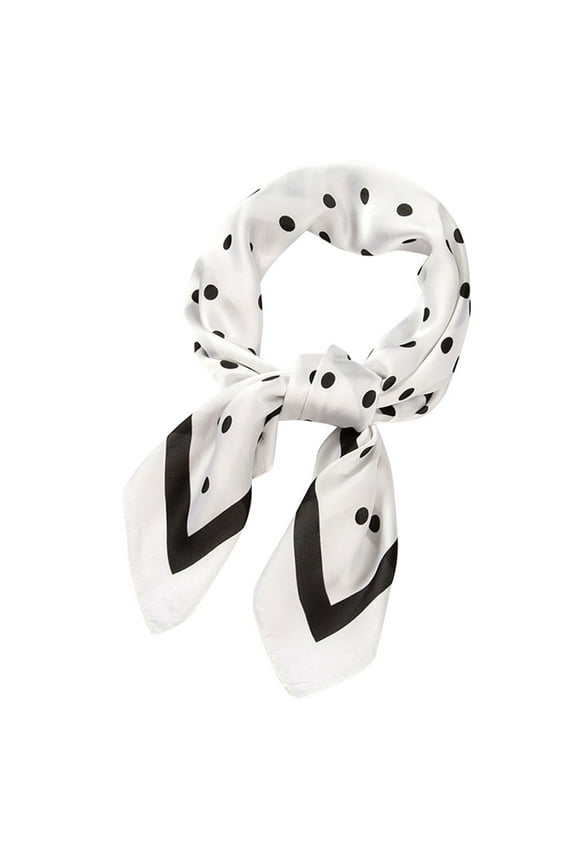 Scarf For Women Winter 70x70cm Women Polka Dot Square Ribbon Scarves Kerchief Neck Womens Scarves