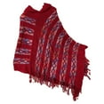 thumbnail image 1 of Scarf For Women Winter Hooded Poncho Long Fringe Capes Boho Knit Shawl Mexican Hoodie Soft Asymmetrical Warm Pullover Shawl Wraps For Women, 1 of 3