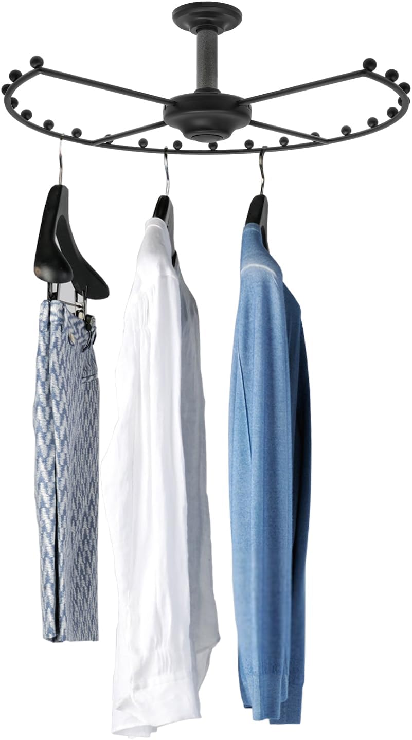 Rotate Scarf Rack Scarf Hanger, 360 Degree Rotating Closet Organizer - Heavy Duty Iron ...