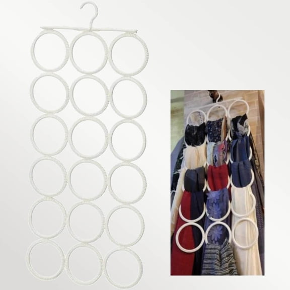 Scarf Hanger for Multiple Scarves, Hijab Hangers for Closet, Belt Organizer, Foldable Hanger