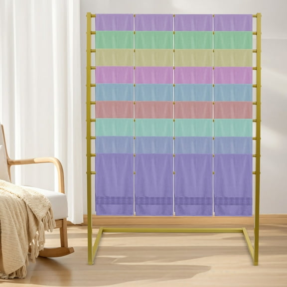 Scarf Holder Organizer, Freestanding Scarf Rack, Scarf Display Stand Golden 100*40*145cm