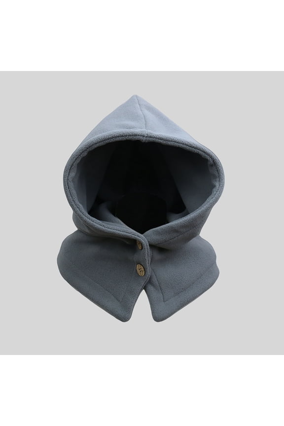 Scarf Hood Winter Hat Womens Neck Warmer Balaclava Mens Slouchy Sherpa Fleece Hoodie Beanie with Ear Flaps