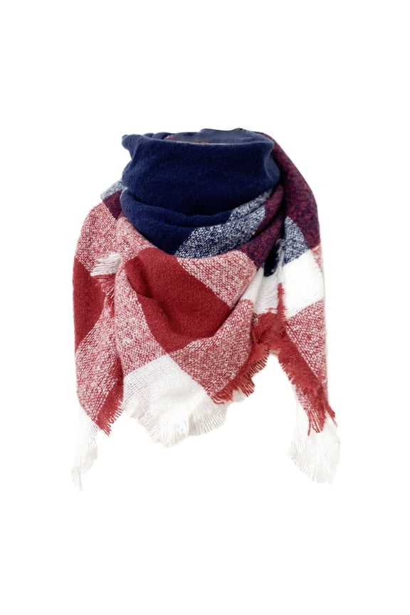 Scarf Ladies' Plaid New Thorn Square Ladies' Plaid Triangle Shawl Wraps For Women