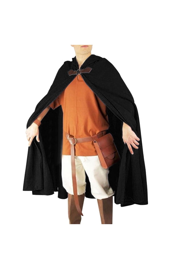 Scarf Men Fashion Casual Retro Long Cloak Hooded Medieval Robe Old Ranger Golden Velvet Shawl Wraps For Women