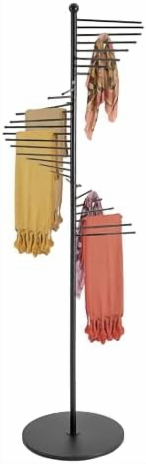30 Tier Scarf Organizer Stand - Spiral Display Rack For Store Or Home Closet