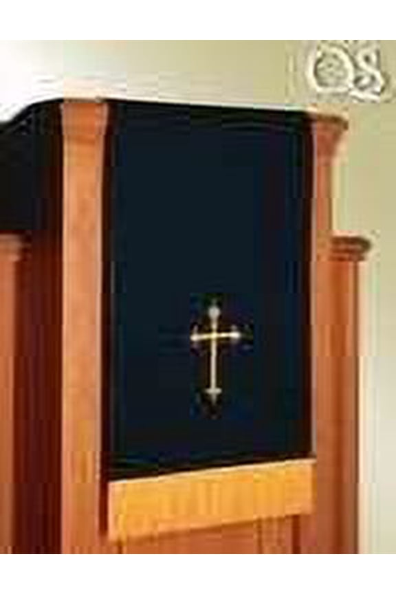 Scarf-Pulpit/Lectern-Pavillion-Reversible-Black/White/Latin Cross (11664)
