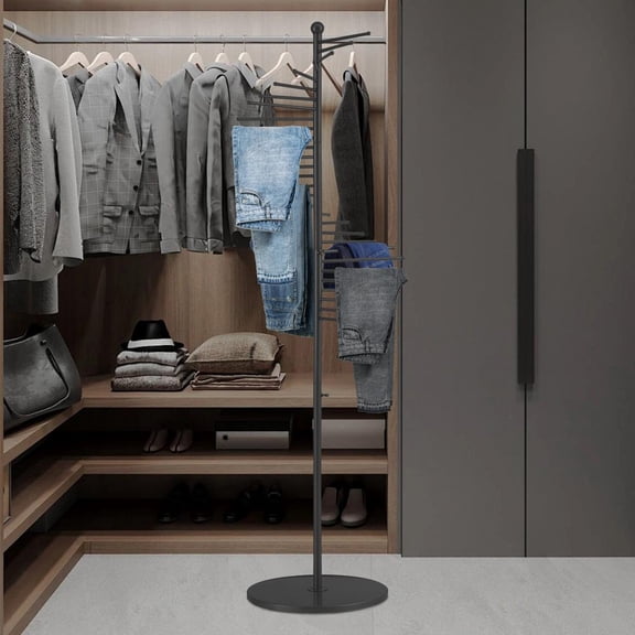 Scarf Rack Metal Freestanding Pants Hanger Rack Spiral Hijab Hanger Scarf Storage Organizer Display Shelves for Apartment Closet Locker Room