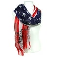 thumbnail image 1 of Scarf - USA Flag Print w/Skull Prints - SF-S2157, 1 of 1