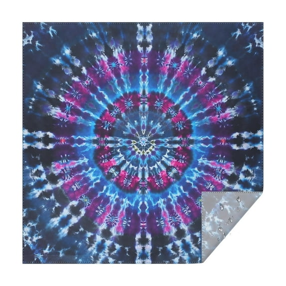 Colorful Tie Dye Pattern Square Tablecloth,Waterproof Square Table Cover,Wipeable Spillproof Washable Table Cover for Home Kitchen Party Decor 52"x52"(132x132cm)