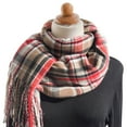 thumbnail image 1 of Scarf Women'S Autumn And Winter Colorful Plaid Shawl Thickening Warm Fringe Shawl Wraps For Women, 1 of 5