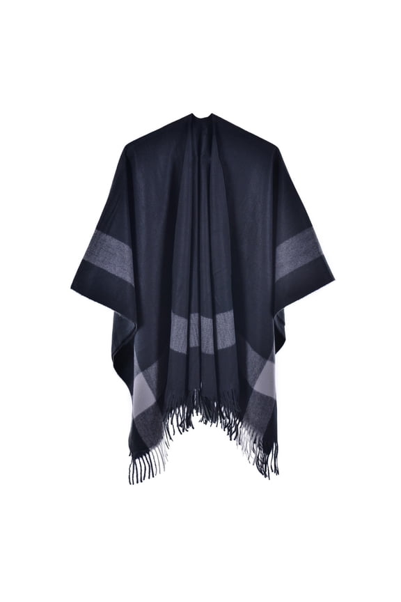 Scarf Women's Plaid Shawl Wraps Open Front Poncho Cape Oversized Sweaters Casual Cardigan Shawls For Fall Winter Shawl Wraps For Women