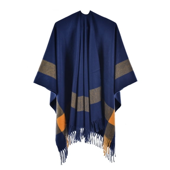 Scarf Women's Plaid Shawl Wraps Open Front Poncho Cape Oversized Sweaters Casual Cardigan Shawls For Fall Winter Shawl Wraps For Women