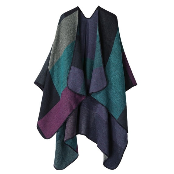 Shawl Wraps For Women Soft Lightweight Plaid Open Front Poncho Cape Oversized Sweaters Casual Cardigan s For Fall Winter Fashion Scarf For Women