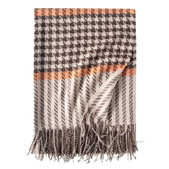 Scarf Womens Fashion Long Shawl Houndstooth Plaid Winter Warm Plaid Large Shawl Wraps For Women